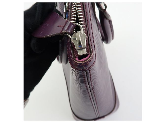 Borsa a mano Louis Vuitton Epi Lockit PM Tote Bag Cassis M4229K - vista 18