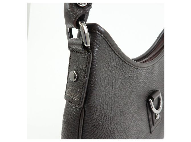 Borsa a tracolla e borsa a mano GUCCI Abbey in pelle Nero Argento 268637 - vista 15