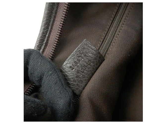 Borsa a tracolla e borsa a mano GUCCI Abbey in pelle Nero Argento 268637 - vista 23