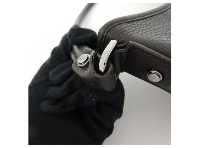 Borsa a tracolla e borsa a mano GUCCI Abbey in pelle Nero Argento 268637 - vista 8