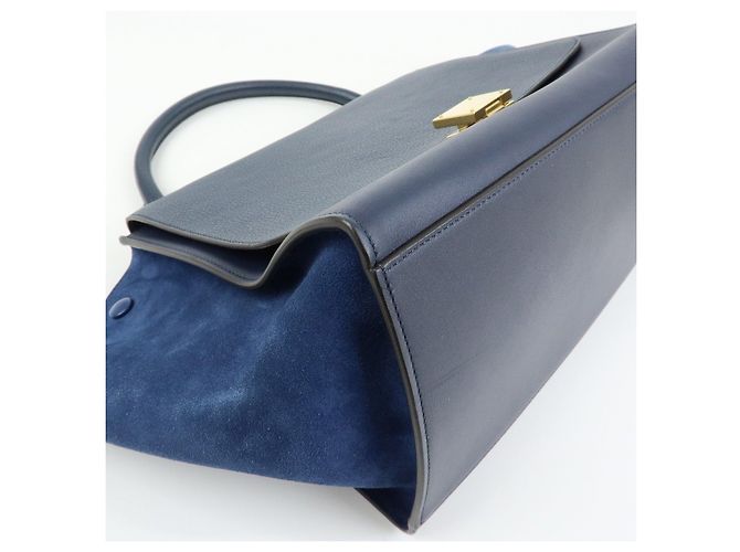 Céline CELINE Borsa 2Way in pelle e camoscio Borsa a mano Borsa a tracolla Navy - vista 11