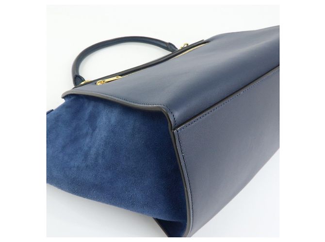 Céline CELINE Borsa 2Way in pelle e camoscio Borsa a mano Borsa a tracolla Navy - vista 13