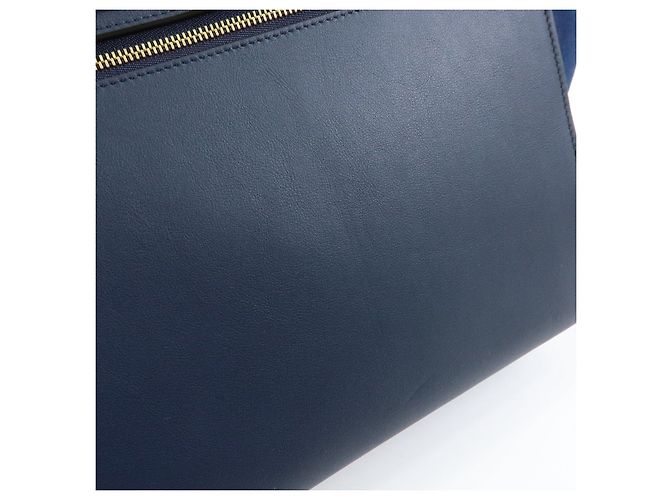 Céline CELINE Borsa 2Way in pelle e camoscio Borsa a mano Borsa a tracolla Navy - vista 17