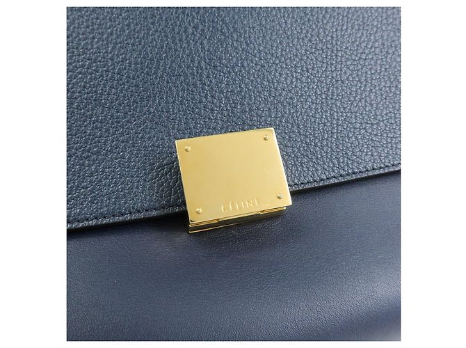 Céline CELINE Borsa 2Way in pelle e camoscio Borsa a mano Borsa a tracolla Navy - vista 18