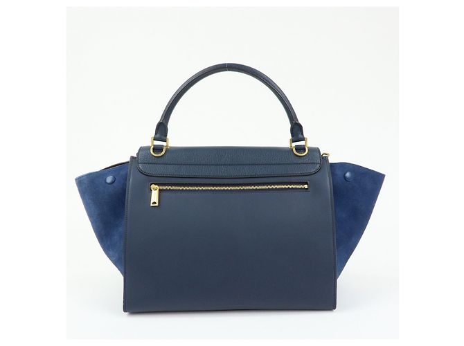 Céline CELINE Borsa 2Way in pelle e camoscio Borsa a mano Borsa a tracolla Navy - vista 2