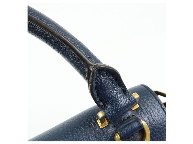 Céline CELINE Borsa 2Way in pelle e camoscio Borsa a mano Borsa a tracolla Navy - vista 7