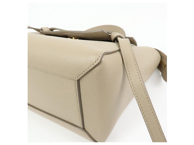 Céline CELINE Borsa Belt Bag in pelle 2Way Borsa a mano Borsa a tracolla Beige - vista 11
