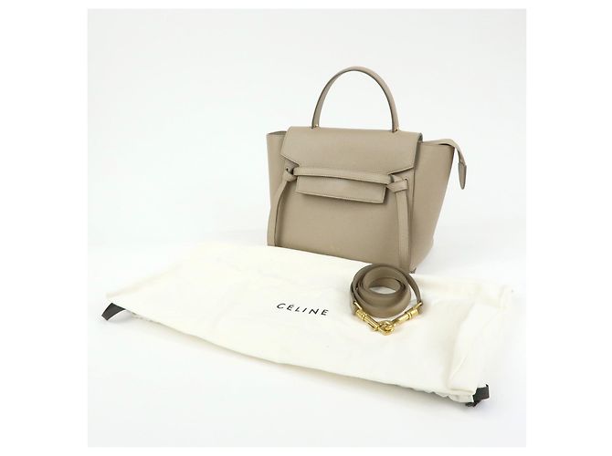 Céline CELINE Borsa Belt Bag in pelle 2Way Borsa a mano Borsa a tracolla Beige - vista 23