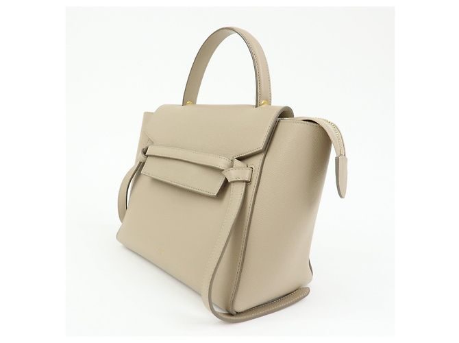 Céline CELINE Borsa Belt Bag in pelle 2Way Borsa a mano Borsa a tracolla Beige - vista 3