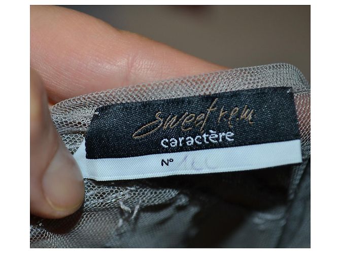 Autre Marque Caractère Schleierkleid in Grau - Ansicht 5