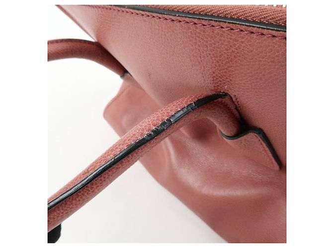PRADA Triangle Logo Leder 2Way Tasche Handtasche Schultertasche Rosa - Ansicht 10
