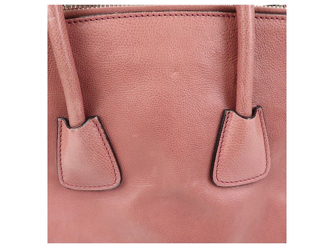 PRADA Triangle Logo Leder 2Way Tasche Handtasche Schultertasche Rosa - Ansicht 17