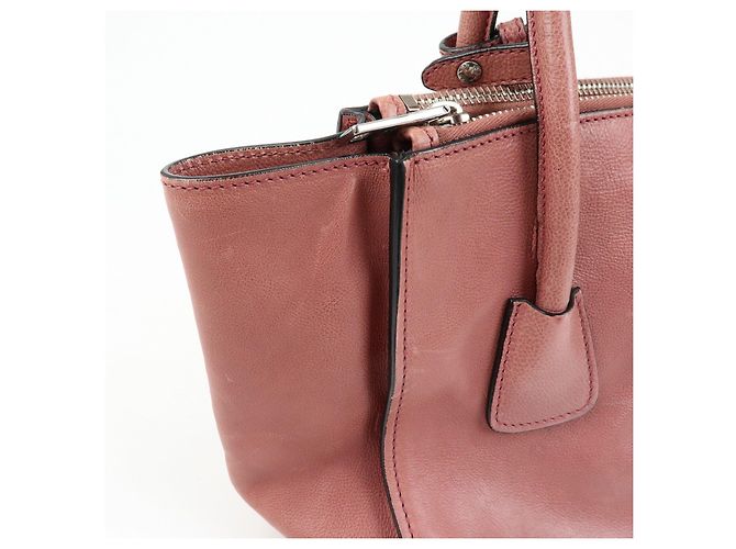 PRADA Triangle Logo Leder 2Way Tasche Handtasche Schultertasche Rosa - Ansicht 18