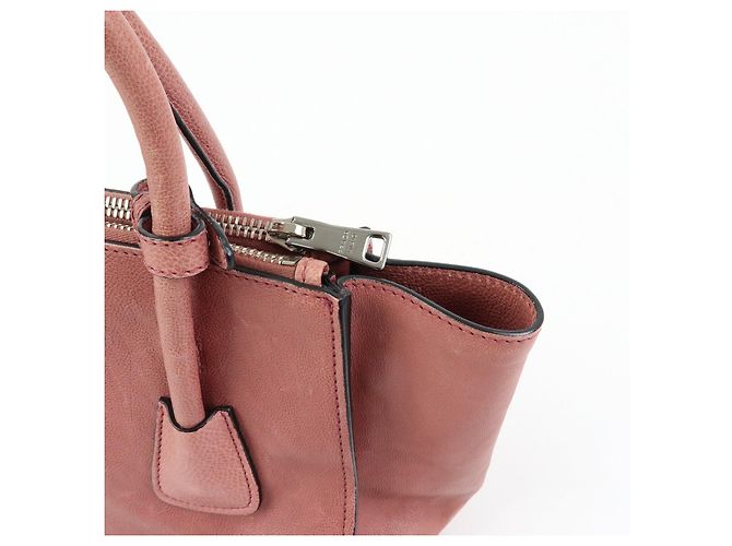 PRADA Triangle Logo Leder 2Way Tasche Handtasche Schultertasche Rosa - Ansicht 19
