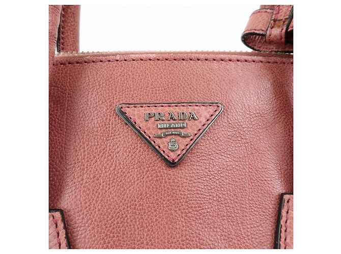 PRADA Triangle Logo Leder 2Way Tasche Handtasche Schultertasche Rosa - Ansicht 20