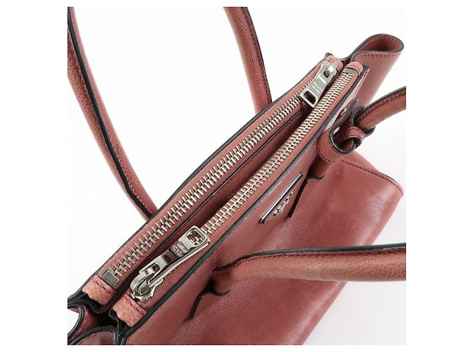 PRADA Triangle Logo Leder 2Way Tasche Handtasche Schultertasche Rosa - Ansicht 21