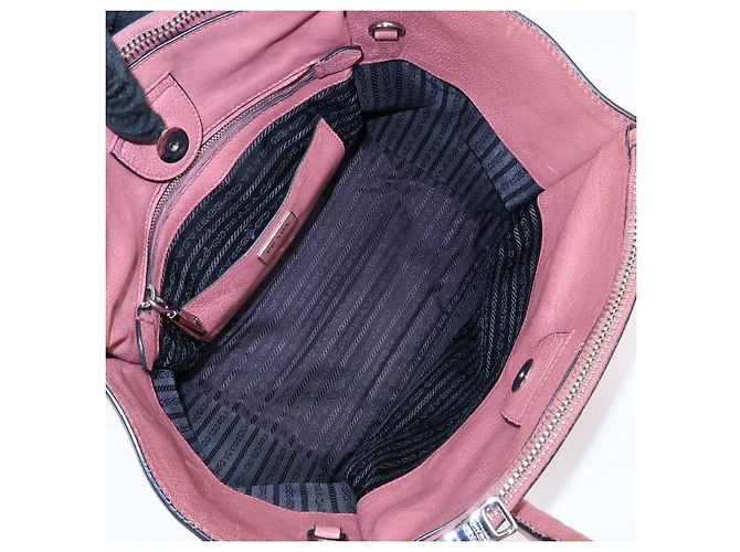 PRADA Triangle Logo Leder 2Way Tasche Handtasche Schultertasche Rosa - Ansicht 22