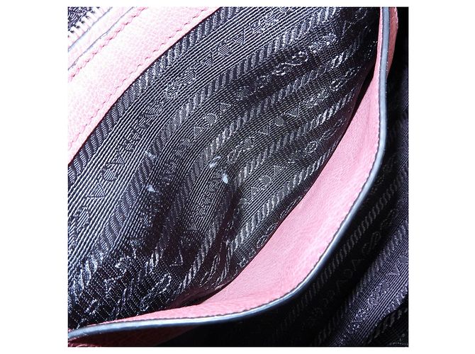 PRADA Triangle Logo Leder 2Way Tasche Handtasche Schultertasche Rosa - Ansicht 23