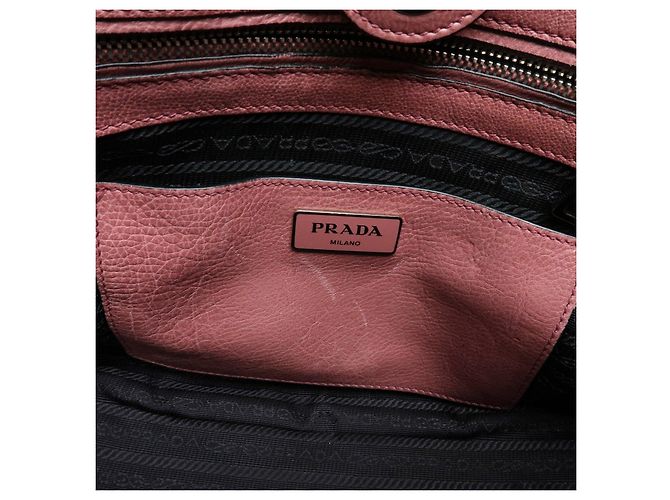 PRADA Triangle Logo Leder 2Way Tasche Handtasche Schultertasche Rosa - Ansicht 24