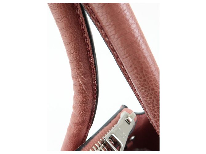 PRADA Triangle Logo Leder 2Way Tasche Handtasche Schultertasche Rosa - Ansicht 9
