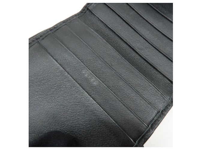 Cartera compacta bi-fold de piel Micro Guccissima GUCCI Negra 449395 - vista 19