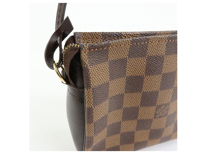 Louis Vuitton Damier Trousse Makeup Accessory Pouch Brown N51982 - vista 17