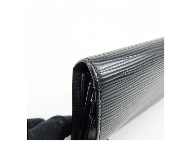 Louis Vuitton Epi Portefeuille Sarah Wallet Noir Black M63742 - vista 11