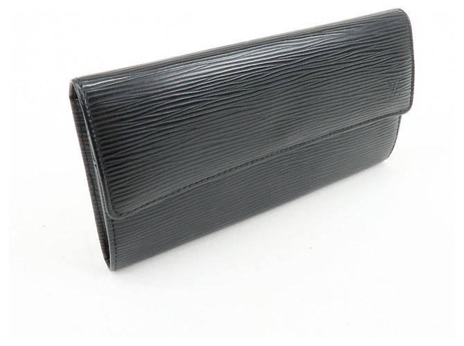 Louis Vuitton Epi Portefeuille Sarah Wallet Noir Black M63742 - vista 4