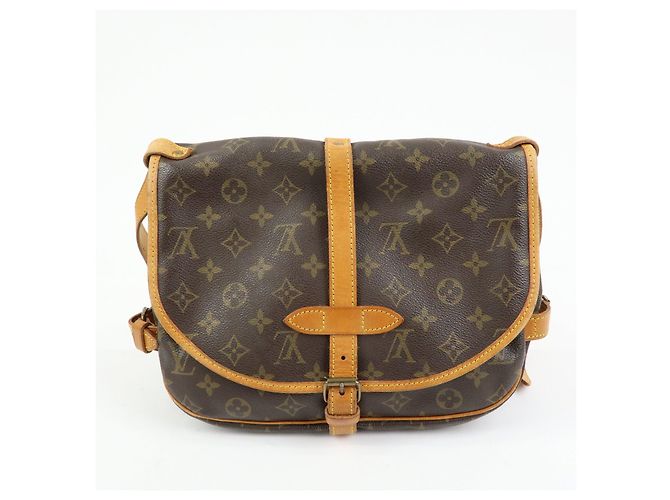 Louis Vuitton Monogram Saumur 30 Canvas Shoulder Bag Brown M42256 - vista 2