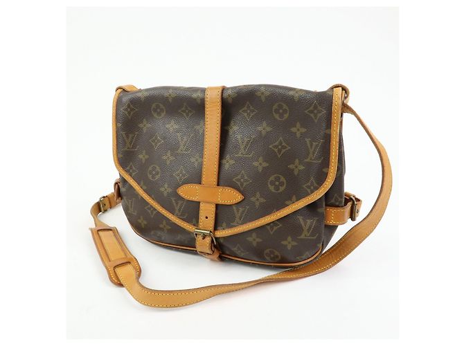 Louis Vuitton Monogram Saumur 30 Canvas Shoulder Bag Brown M42256 - vista 3