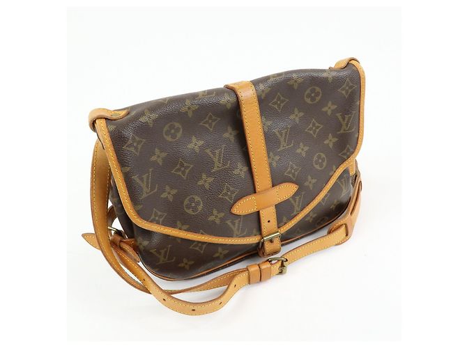 Louis Vuitton Monogram Saumur 30 Canvas Shoulder Bag Brown M42256 - vista 4