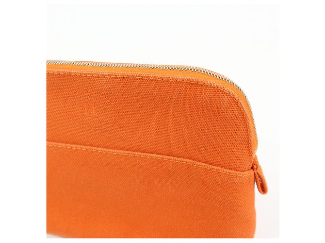 Hermès HERMES Bolide Pouch 20 Toile H Canvas Pouch Beauty Case Arancione - vista 11