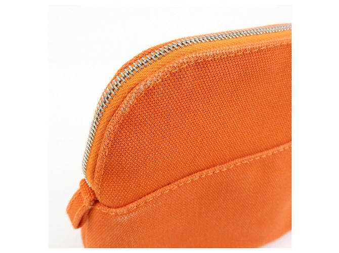 Hermès HERMES Bolide Pouch 20 Toile H Canvas Pouch Beauty Case Arancione - vista 12