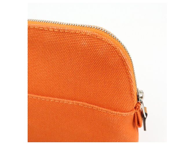 Hermès HERMES Bolide Pouch 20 Toile H Canvas Pouch Beauty Case Arancione - vista 13