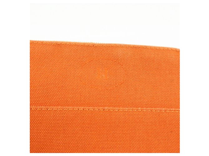 Hermès HERMES Bolide Pouch 20 Toile H Canvas Pouch Beauty Case Arancione - vista 14