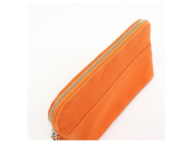 Hermès HERMES Bolide Pouch 20 Toile H Canvas Pouch Beauty Case Arancione - vista 16