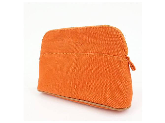 Hermès HERMES Bolide Pouch 20 Toile H Canvas Pouch Beauty Case Arancione - vista 3