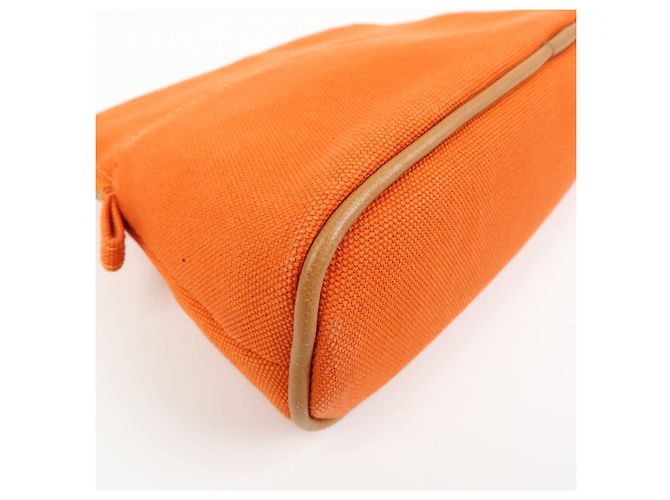 Hermès HERMES Bolide Pouch 20 Toile H Canvas Pouch Beauty Case Arancione - vista 8