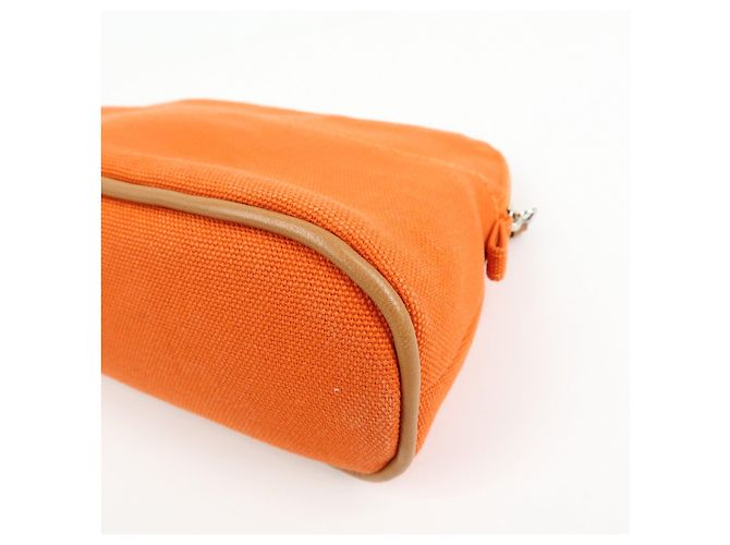 Hermès HERMES Bolide Pouch 20 Toile H Canvas Pouch Beauty Case Arancione - vista 9