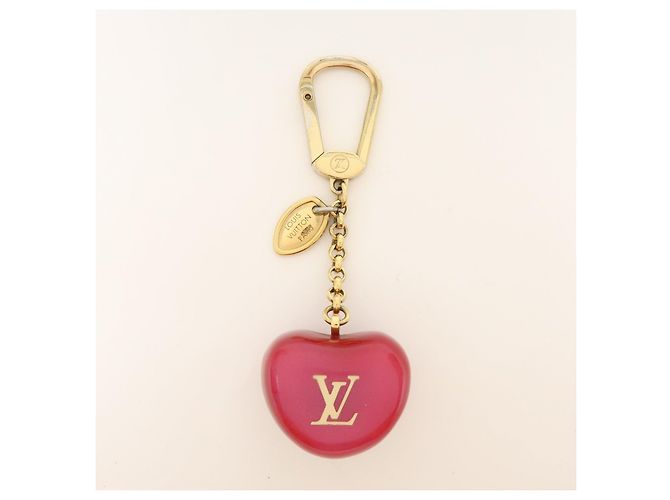 Louis Vuitton Resin Porte Cles Pomme Bag Charm Key Chain Red M66495 - vista 2