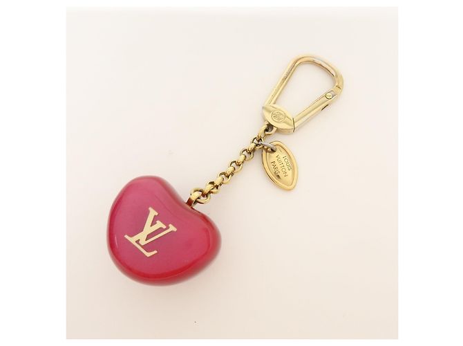 Louis Vuitton Resin Porte Cles Pomme Bag Charm Key Chain Red M66495 - vista 3