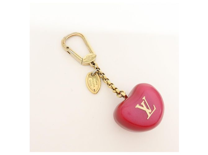 Louis Vuitton Resin Porte Cles Pomme Bag Charm Key Chain Red M66495 - vista 4