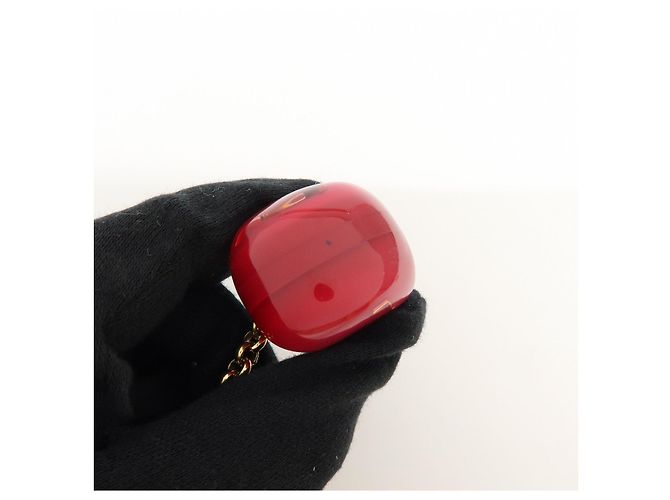 Louis Vuitton Resin Porte Cles Pomme Bag Charm Key Chain Red M66495 - vista 5