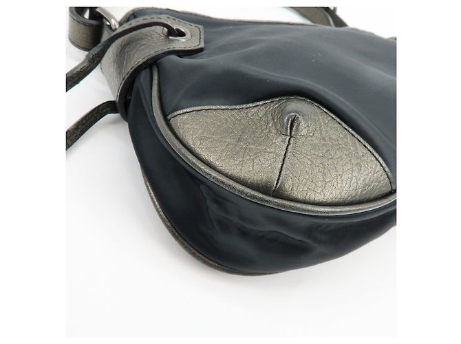 Borsa a spalla e borsa a mano BURBERRY in nylon e pelle con logo Nero Bronze - vista 11