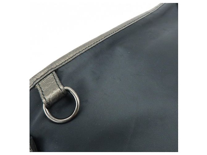 Borsa a spalla e borsa a mano BURBERRY in nylon e pelle con logo Nero Bronze - vista 18
