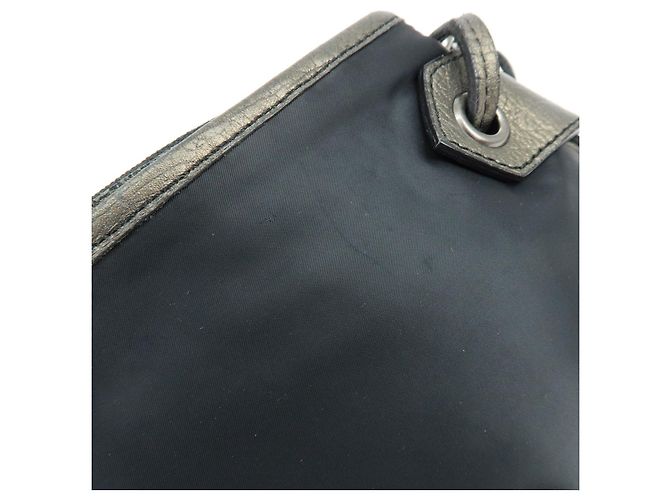 Borsa a spalla e borsa a mano BURBERRY in nylon e pelle con logo Nero Bronze - vista 19