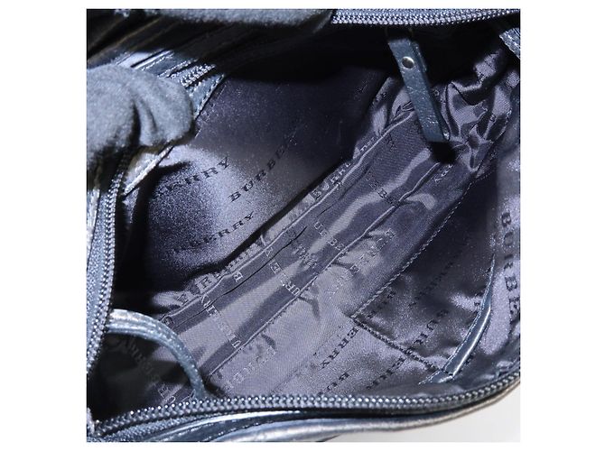 Borsa a spalla e borsa a mano BURBERRY in nylon e pelle con logo Nero Bronze - vista 23