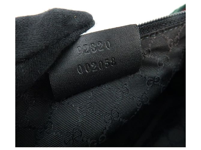 GUCCI Sherry Leather Denim Accessory Pouch Hand Bag Black 92820 - vista 19
