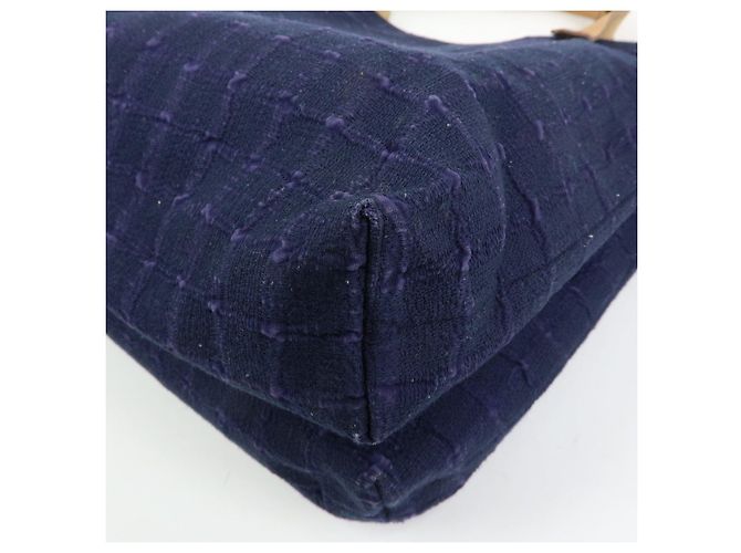 Hermès HERMES Amedaba Cabas de Poche Cotton Canvas Leather Tote Bag Navy - Ansicht 12
