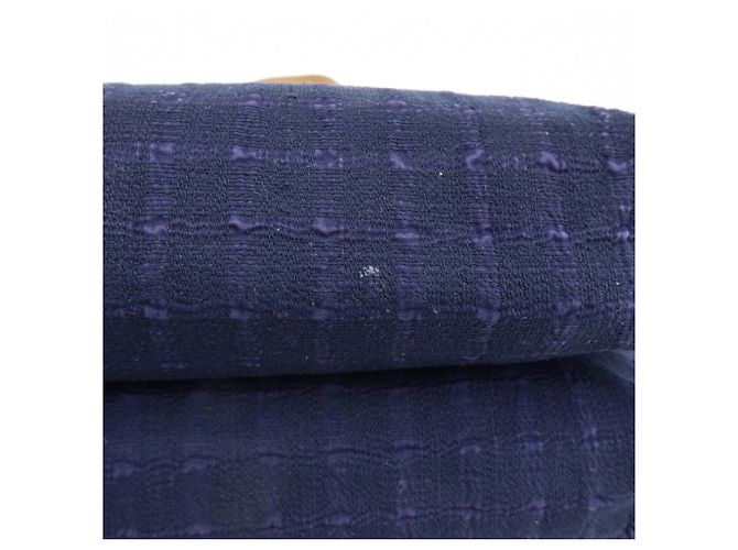 Hermès HERMES Amedaba Cabas de Poche Cotton Canvas Leather Tote Bag Navy - Ansicht 6